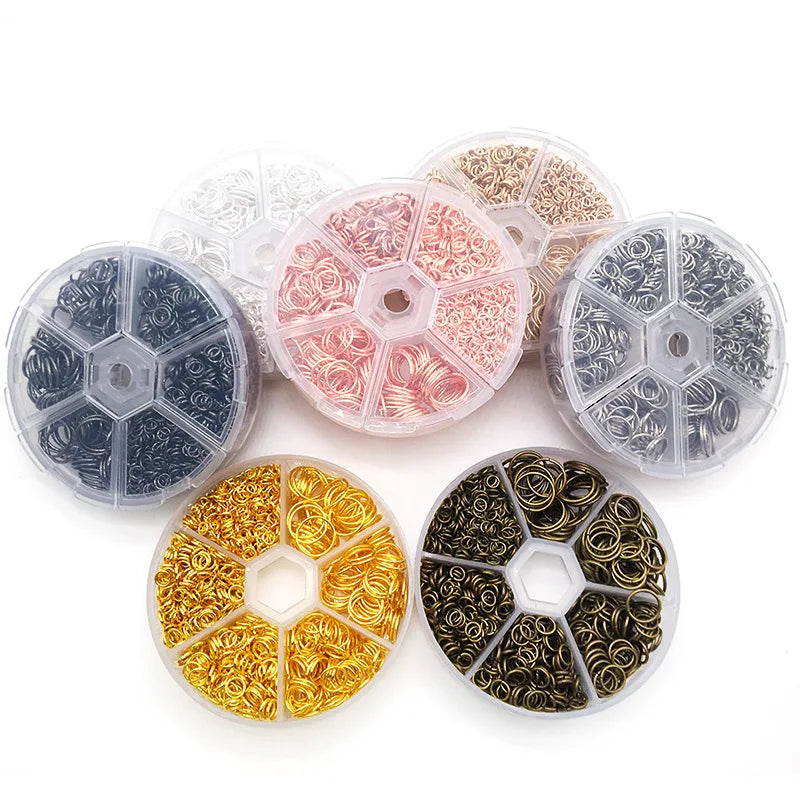 1010pcs 4mm 5mm 6mm 8mm 10mm 12mm Jump Ring Kit for DIY Earring Bracelet Necklace Jewelry Making Components