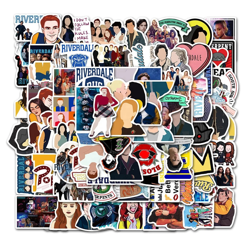 100Pcs American TV Show Riverdale Cool Graffiti Stickers for Laptop Luggage Bottle Vinyl Stickers