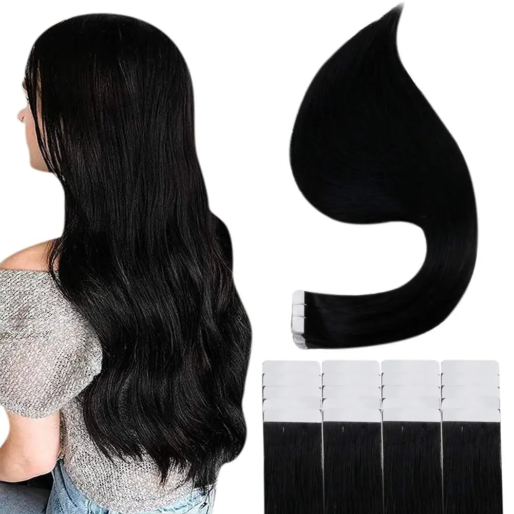 100% Raw Vigin Super Double Drawn Human Hairitalian Unprocessed Human Hair Tape Hair