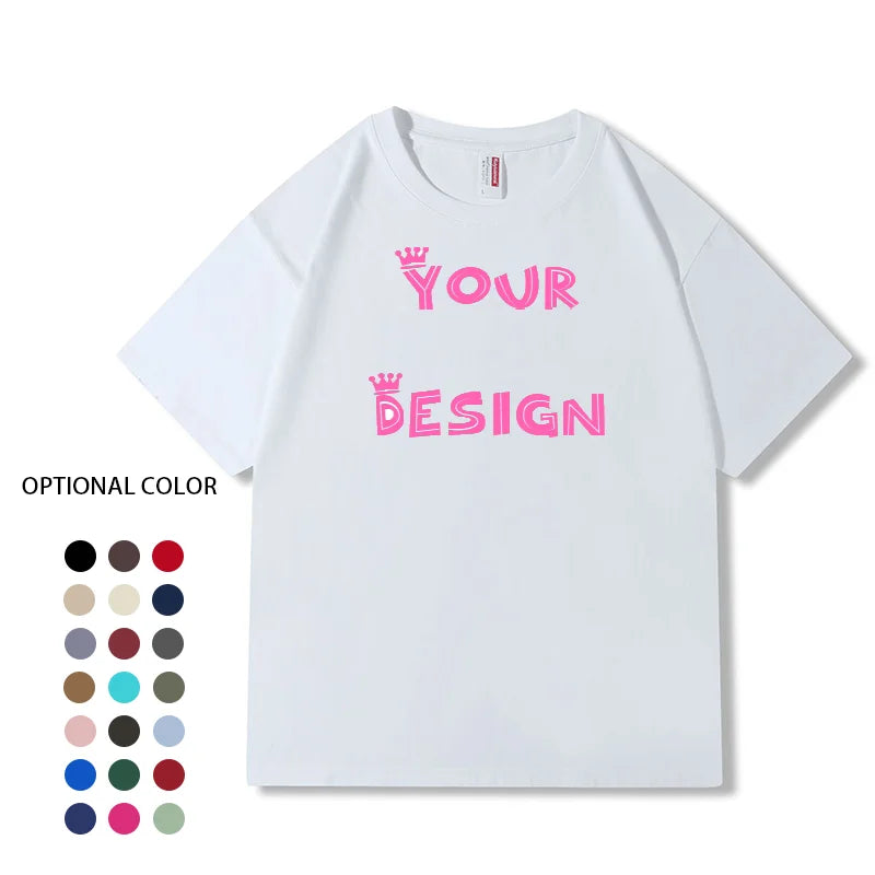 100% CottoPlain Blank Closely-Knit Sirospun Combed Cotton 210g Short-Sleeve T-Shirt