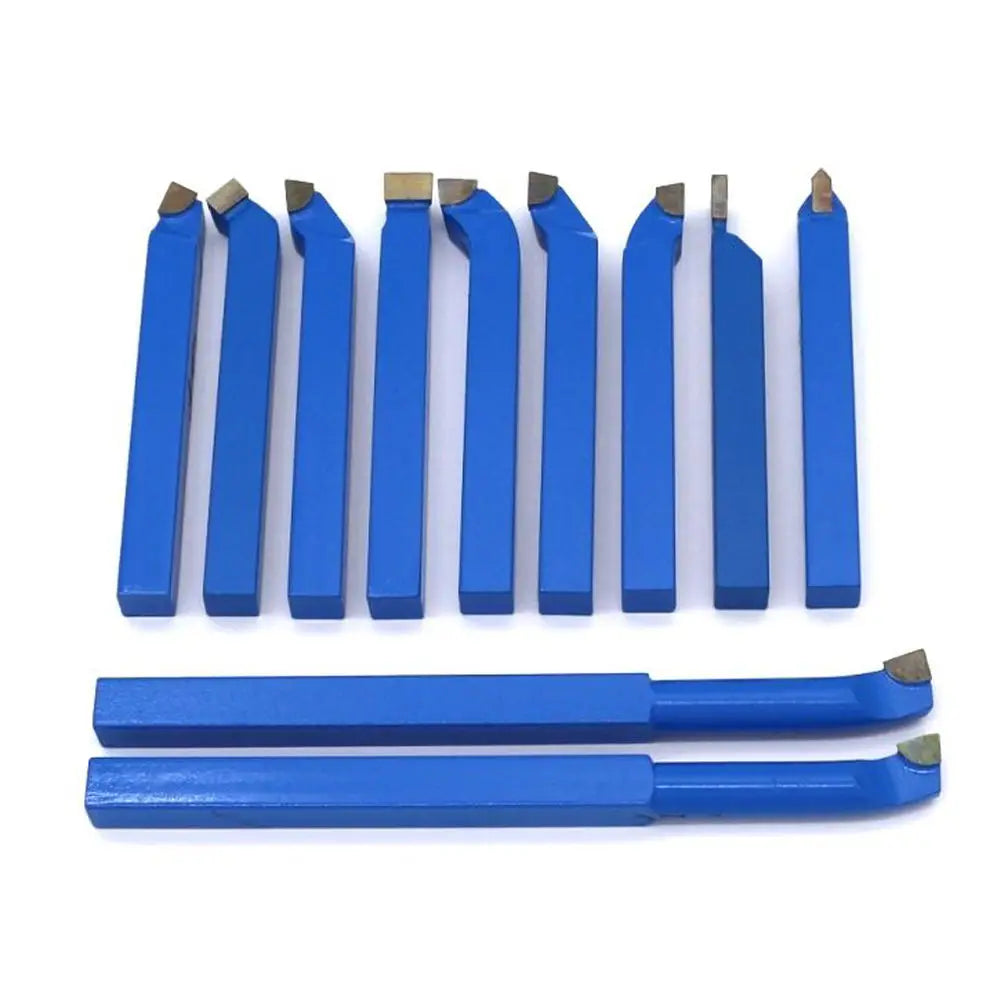 12mm Square Shank Brazed Holder 11 Pieces Lathe Tool Holder Set Tungsten Carbide Tipped Tool for Metal