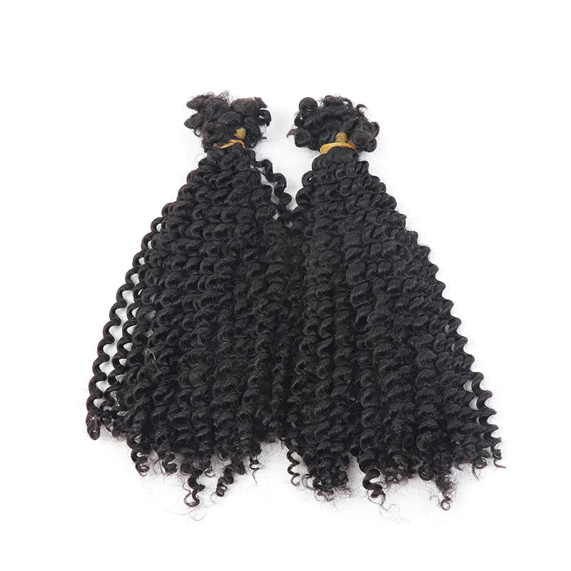100% Real Human Virgin Afro French Curl Braiding Hair Extensions 4B 4C Loc Single Weft Brazilian Bulk High Quality Dreadlocks