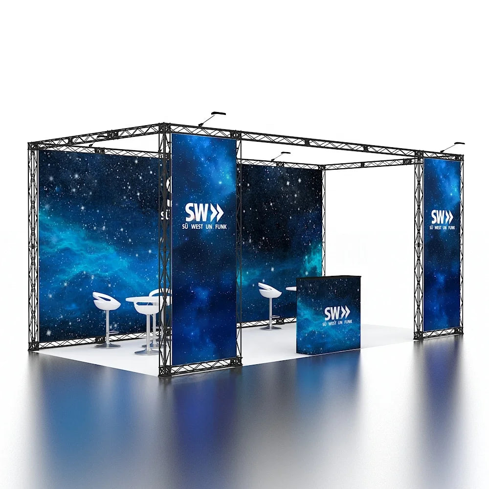 10x20 High Quality Aluminum Frame Portable Lightweight Modular Exhibition Show Promotion Truss Display Booth